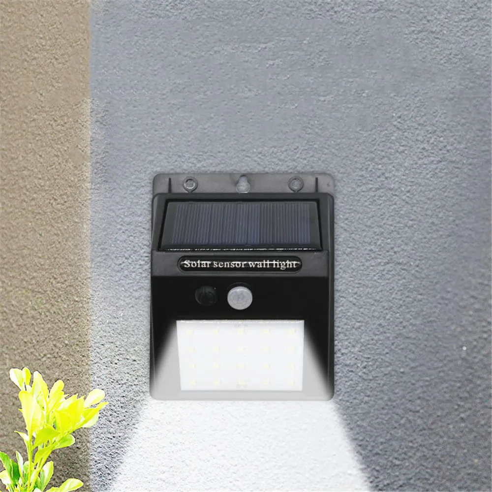 Уличный светильник на солнечной батарее с датчиком движения водонепроницаемый