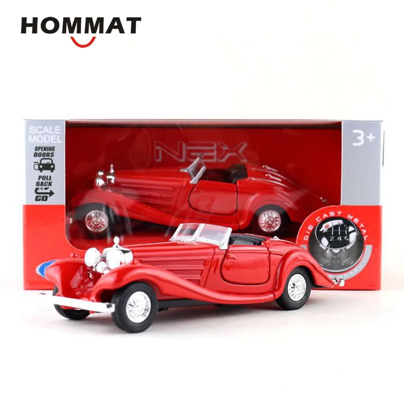 HOMMAT 1:40 весы 1936 классический Мерседес 500 к винтажная Игрушечная модель автомобиля