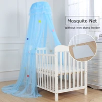baby crib mosquito net canopy tent lace jaquard netting for cradle without iron support stand holder kids room decoration