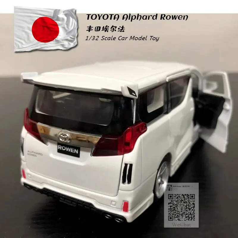 JK 1/32 Scale Sound&Light Car Model Toys TOYOTA Alphard Rowen MPV Diecast Metal Pull Back Car Model Toy For Gift,Kids,Collection