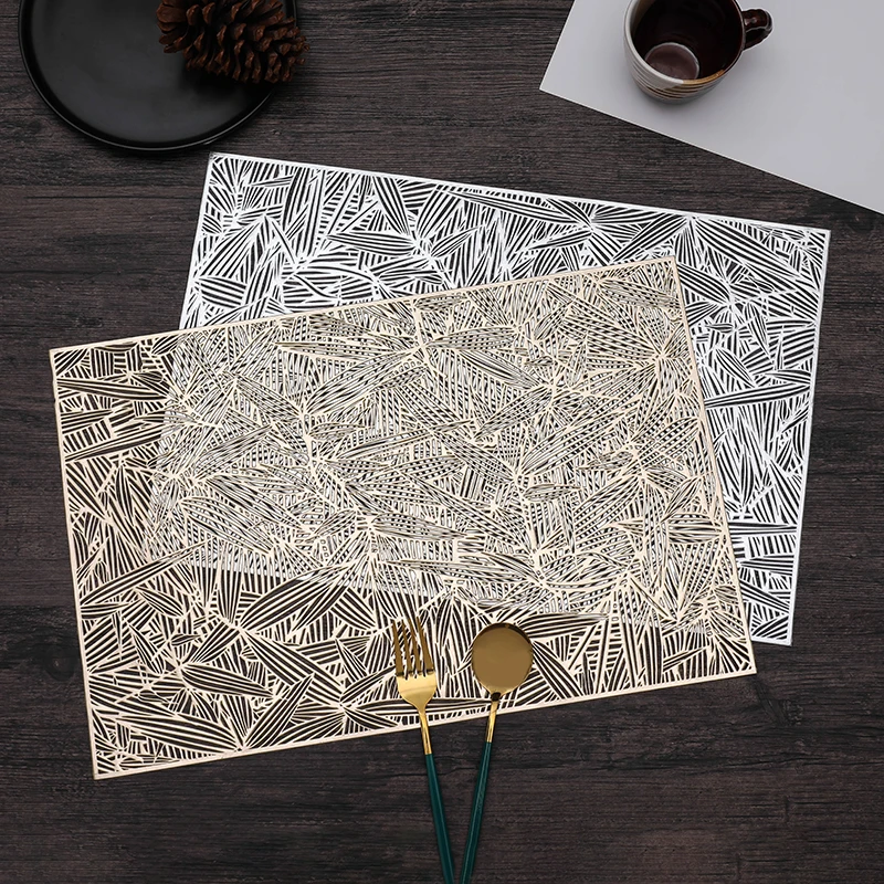 Прямоугольный пустотелый бронзирующий коврик из ПВХ для обеденного стола