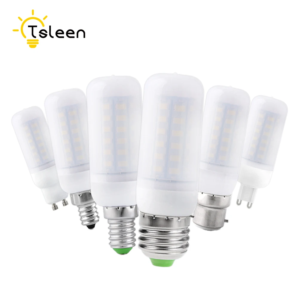 

E27 LED Lamp E14 LED Bulb G9 B22 SMD5730 220V Corn Bulb 24 36 48 56 69 72LEDs Chandelier Candle LED Light For Home Decoration