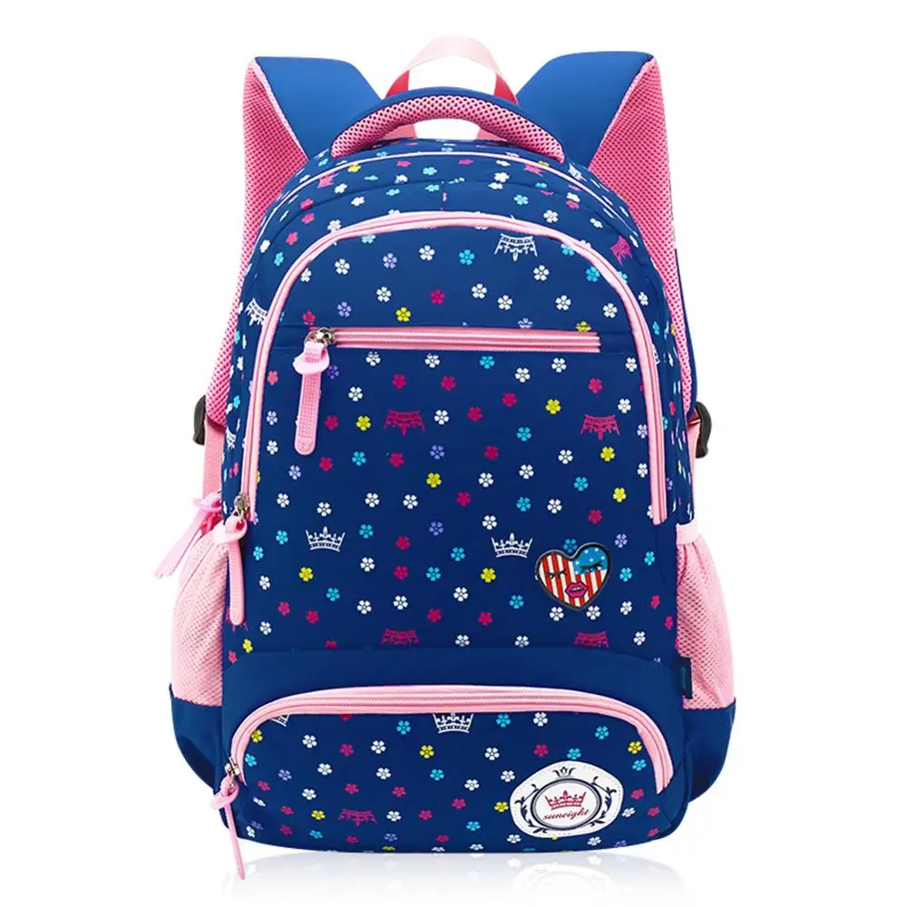 Детские школьные ранцы, милый рюкзак принцессы с цветочным принтом для девочек, портфели для учеников начальной школы