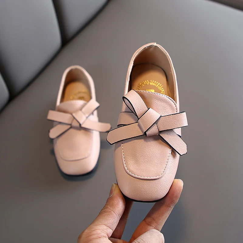 Детские туфли для девочек лоферы однотонная мягкая кожа комплект обуви