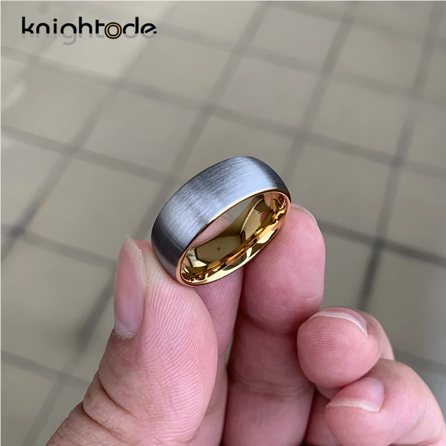 Классический Золотой вольфрамовый свадебный браслет 8 мм ювелирные изделия из