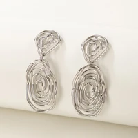 docona creativity hollow geometric drop earrings for women charm metal alloy dangle earrings fashion jewelry accessories 9572