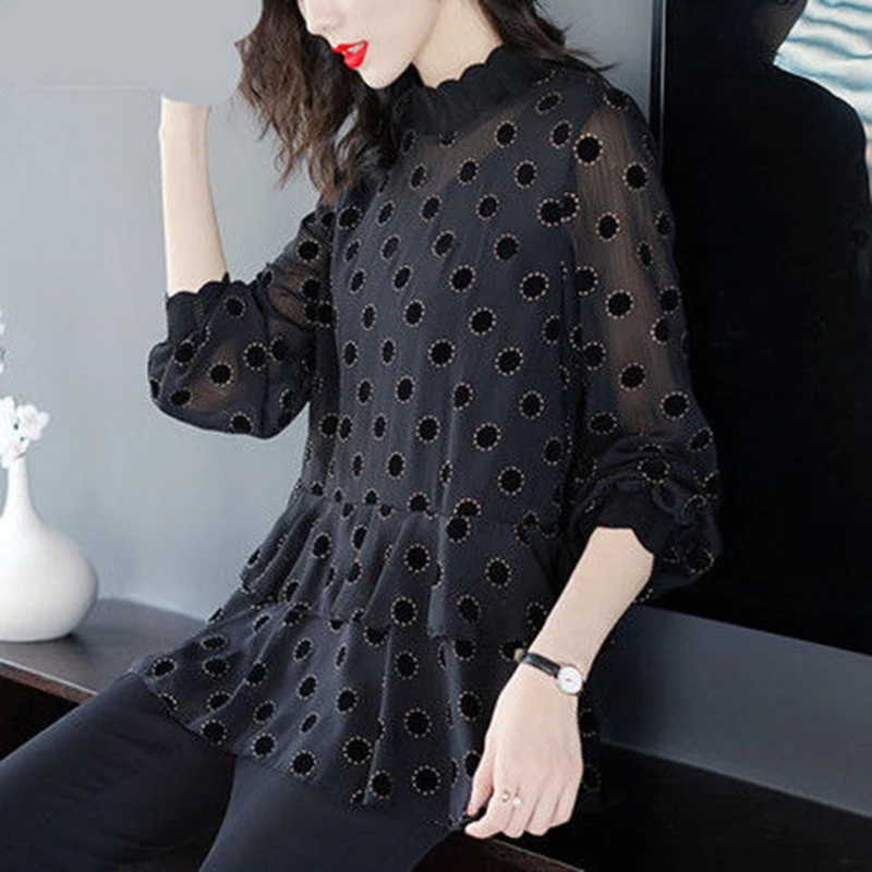 Женские повседневные весенне-осенние стильные элегантные шифоновые женские