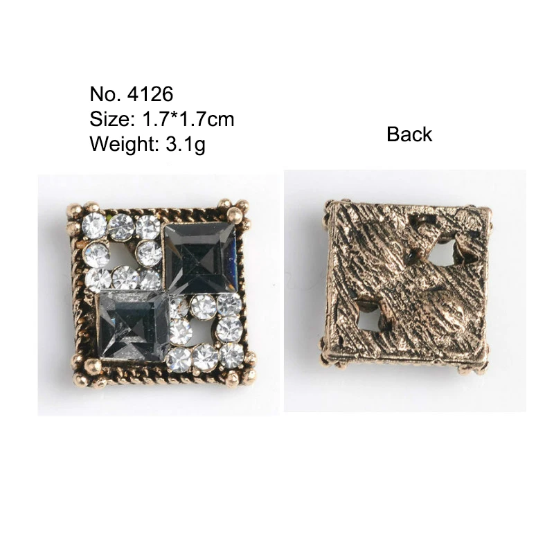 

5pcs 10pcs Brooch DIY Rhinestone Imitation Diamond Buckle Steampunk Retro Ancient Metal Flower Plate Headwear Jewelry Components