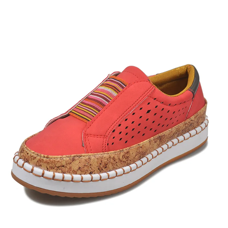 

Summer Shoes Ladies Round Toe Casual Female Sneakers Dress Flats Women 2021 New Leopard Rubber PU Flock Leisure Rome Basic leopa
