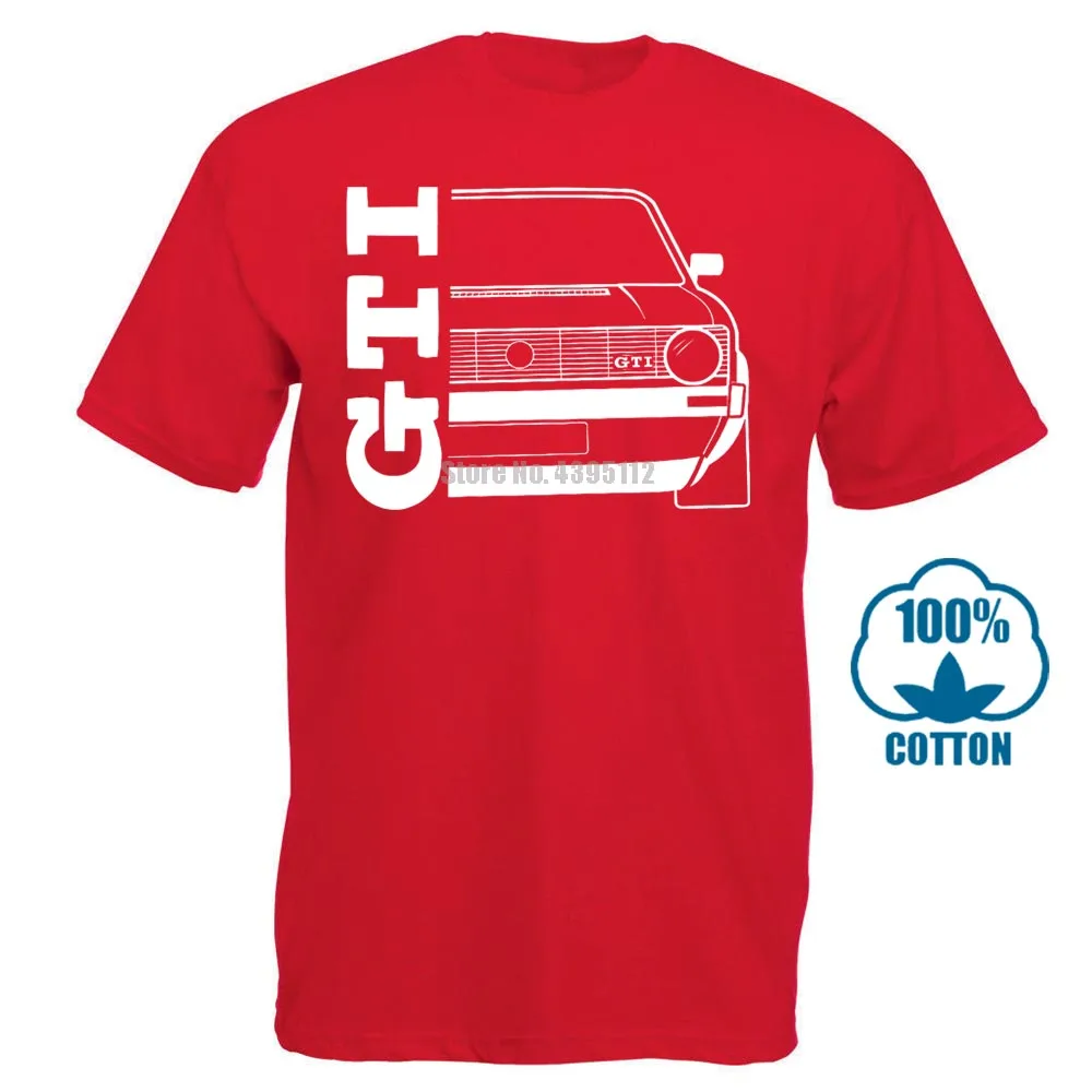 Футболка модная мужская немецкая Машина Гольф 1 Mkiii Gti футболка V2 Повседневная футболка - Color: Red