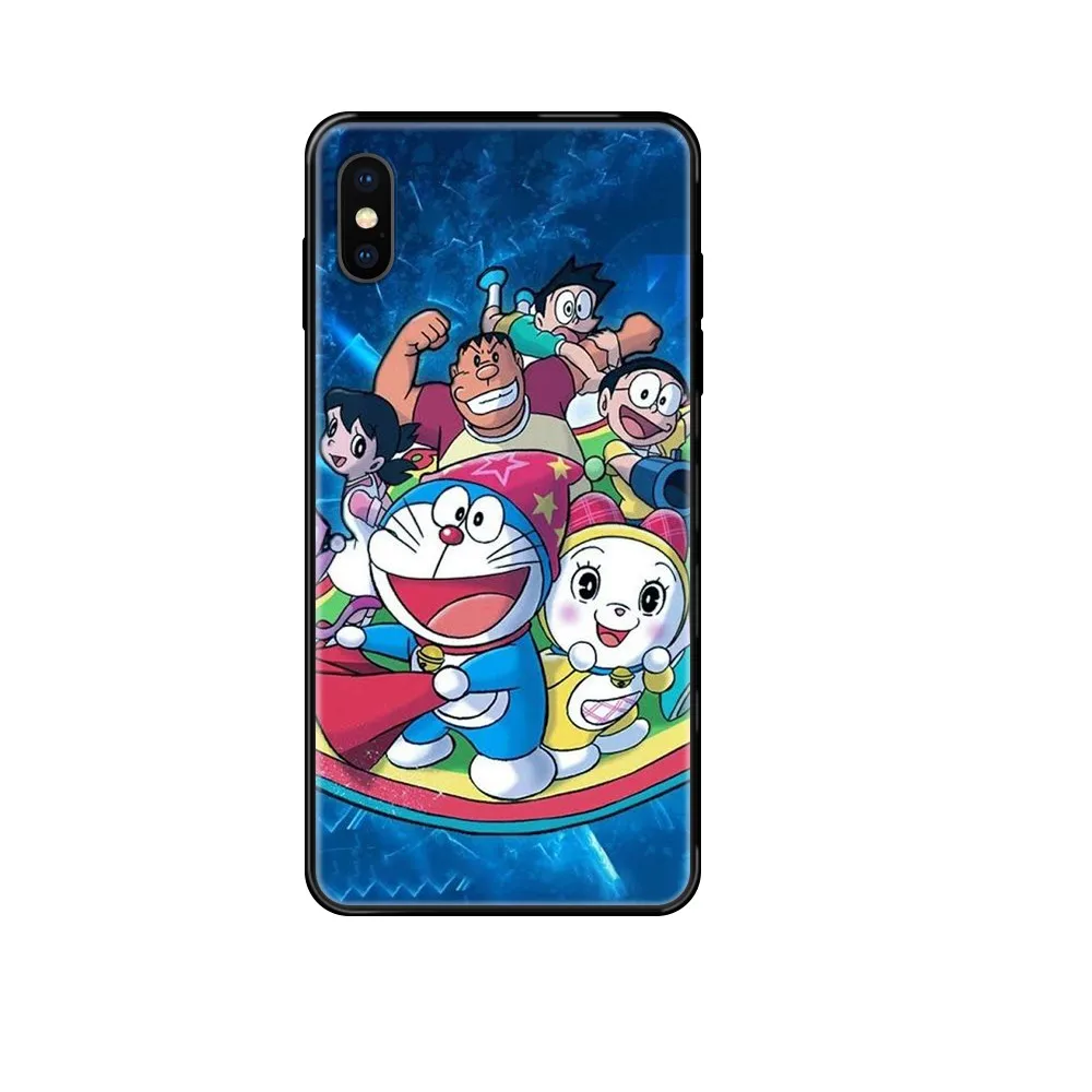 Чехол из ТПУ с рисунком дораэмона для мобильного телефона Etui черный чехол iphone 4 4s 5