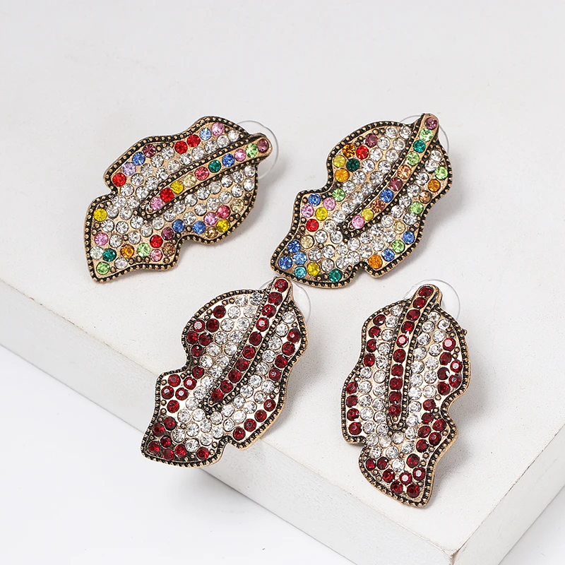 Wholesale JUJIA New Design Colorful Cute Full Glass Ear Accessories Crystal Statement Drop Earrings Fashion Jewelry | Украшения и