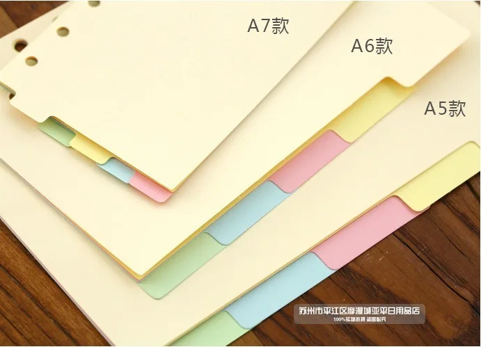 Разделитель на спирали для блокнота формата A5 A6 сменный Планер страниц