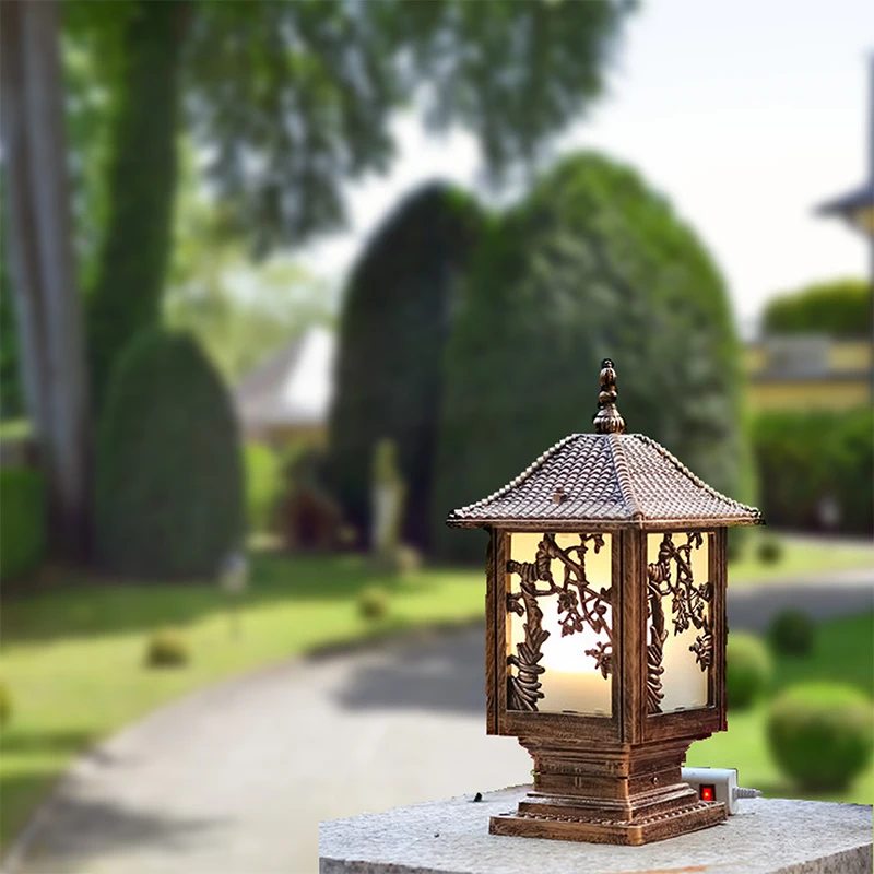 Настольная лампа в европейском стиле для улицы Ландшафтная настенная виллы