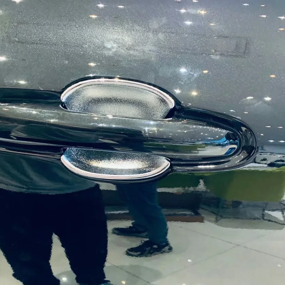 АБС-пластик, хром, углеродное волокно, боковая дверная ручка, отделка двери, крышка чаши, наклейки для Toyota Highlander 2021 2022, аксессуары для автостайлинга