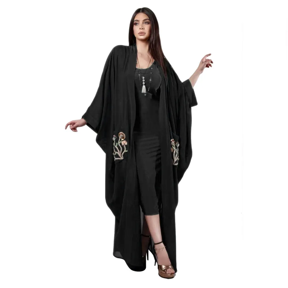 Женский кардиган с вышивкой мусульманская одежда в Дубае Турецкая для женщин 2019 |