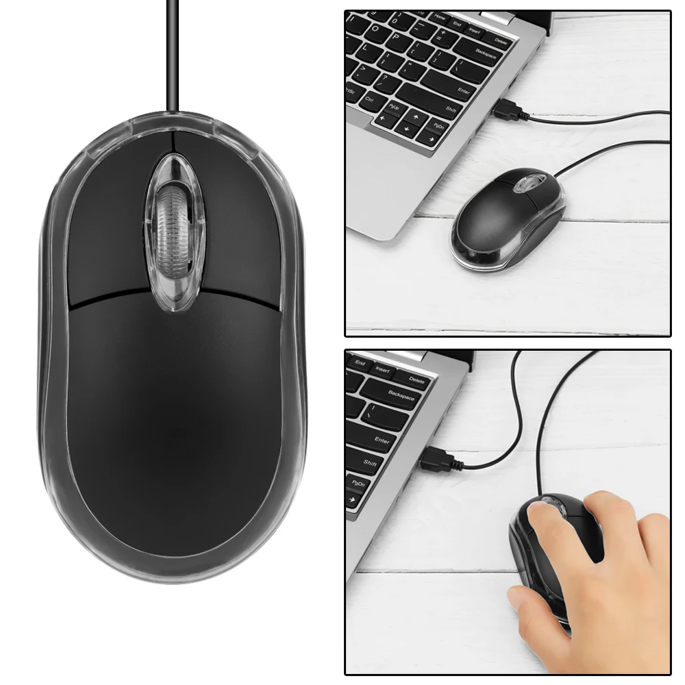 Проводная USB мышь Классическая маленькая оптическая профессиональная офисная