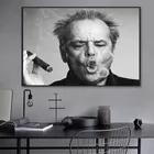 Картина с изображением Джека Николсона, сигары, черно-белые плакаты и принты, Настенная картина для гостиной, украшение для дома