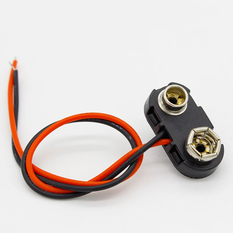 

10Pcs/Lot 9V Battery Snap Connector Clip Lead Wires Holder Hot Selling