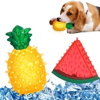 paw dogs teether cooling chew toys freezable pet teething toys summer fruits dogs ice chewing toys aquatic fetch dogs toys