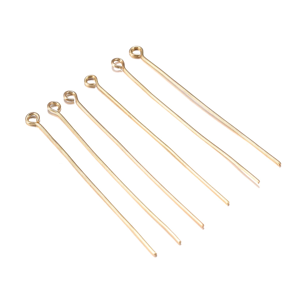 100-200pcs Eye Head Pins 20 25 30 35 40 45 50 mm Eye Pins Findings For Diy Jewelry Making Jewelry Accessories Supplies images - 6