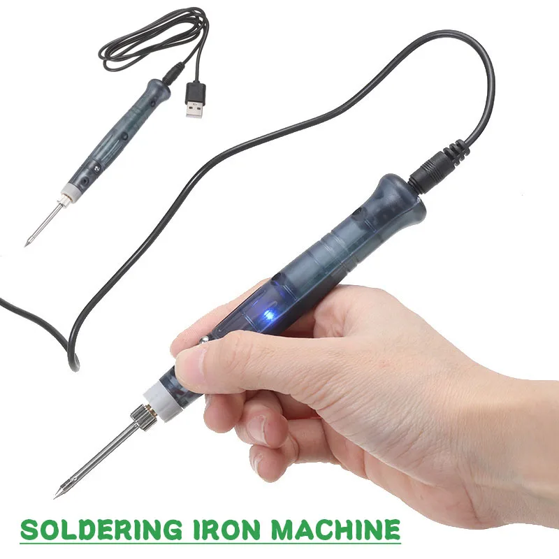 

Электрический мини-паяльник с USB, 8 Вт, быстрый нагрев, сварочный паяльник, ручка со светодиодным индикатором, высокая температура, для элект...
