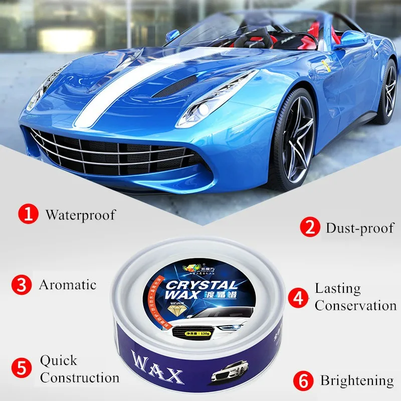 

250ML Car Wax Crystal Plating Set Hard Glossy Wax Layer Covering Paint Surface Coating Formula Super Waterproof Film Repair Tool