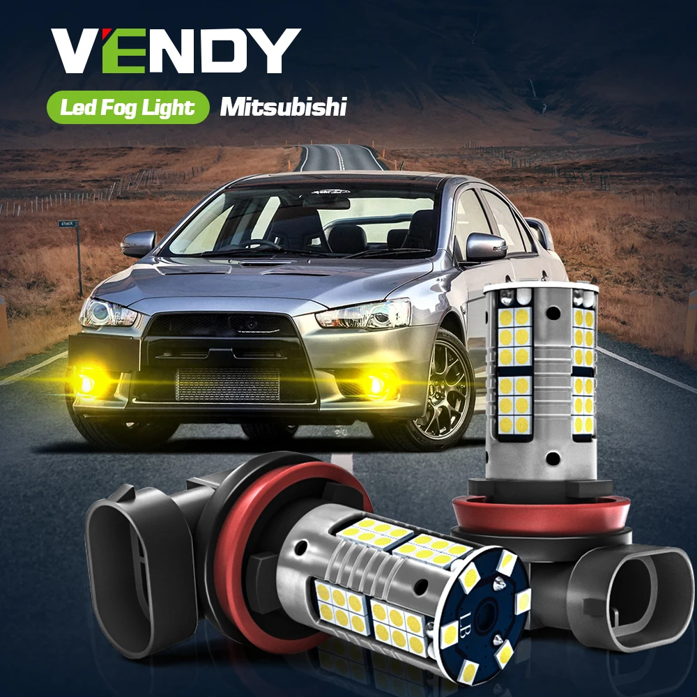 

2pcs LED Fog Light Blub Lamp Canbus H8 H11 H16 For Mitsubishi ASX Colt Eclipse Cross Lancer 8 Outlander Pajero V80 V93 V97 V98