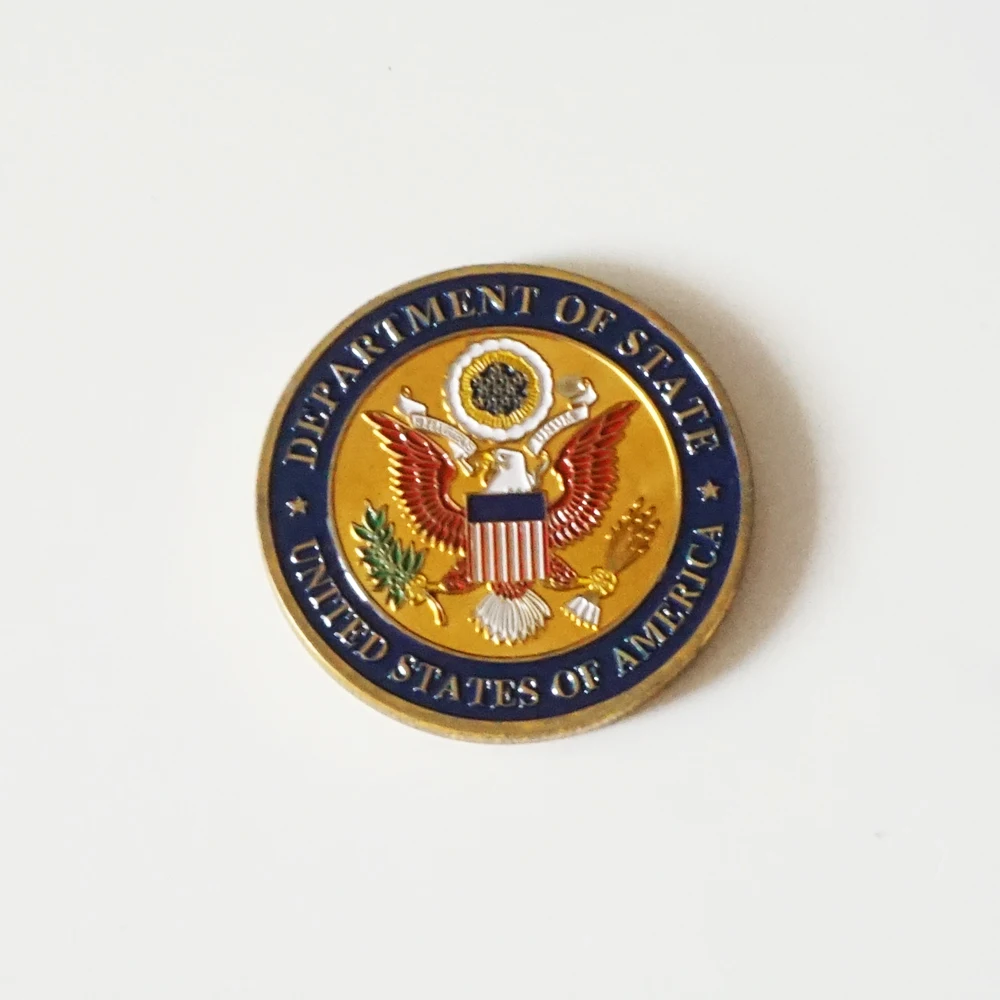 

France Gold Plated Coin USA Department Of State Embassy Paris France Tower Souvenir Challenge Gold Collectible Copy Coins