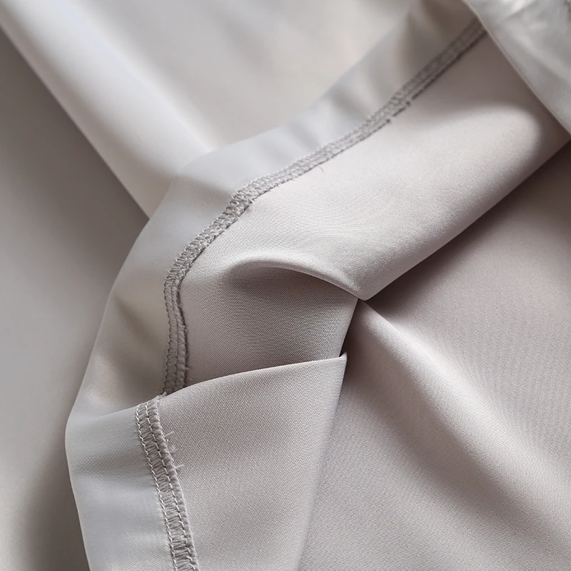 

2020 New Hot Women Luxury Mid-calf Long Soft Smooth Silk Satin Skirts Office Lady Hight Waist Glossy Silver Black Party Skirt