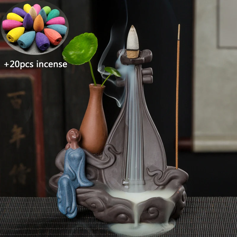 Новинка Весенняя ароматическая горелка с обратным потоком 20шт благовониями