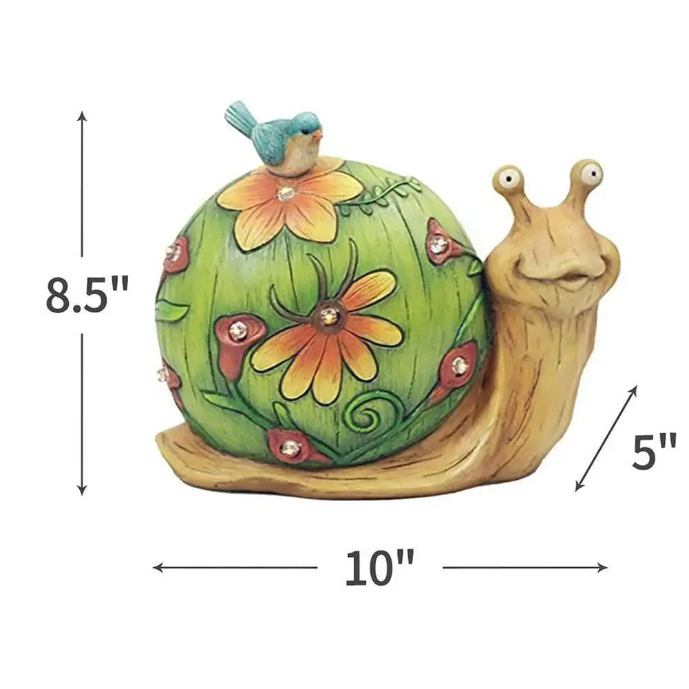 

Solar Lights Garden Resin Ornaments Snail Crafts Simulation Animal Gardening Garden Lawn Lights Decorative Yard A6x7