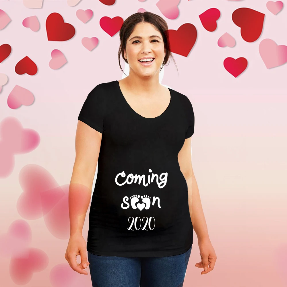 

Футболка для беременных на День святого Валентина, 2020, приближающаяся забавная Футболка для беременных, рубашка для беременных, рубашка для...