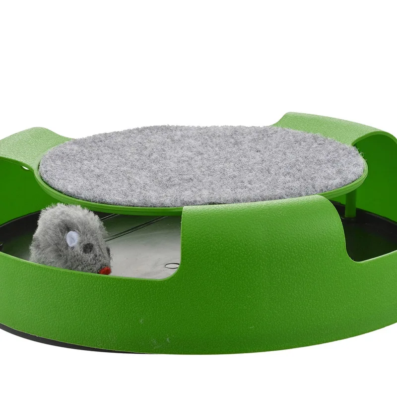 Pet Cat Toys Training Mice Plastic Rotating Running Mouse Game Board Funny Dog Interactive Toy Intelligence Plate Turntable | Дом и сад