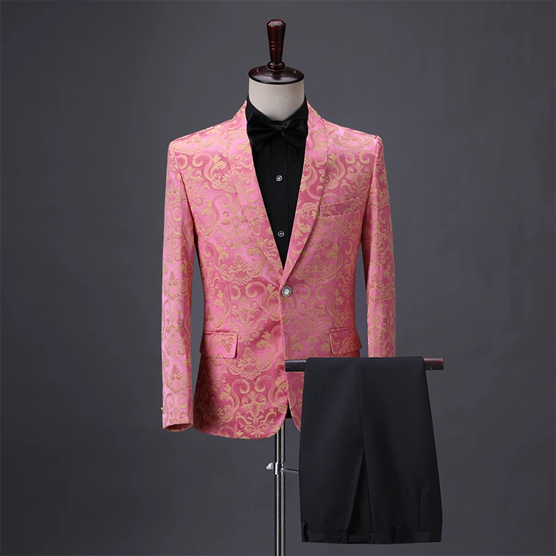 Мужские костюмы в английском стиле 6 цветов винтажный жаккардовый комплект из