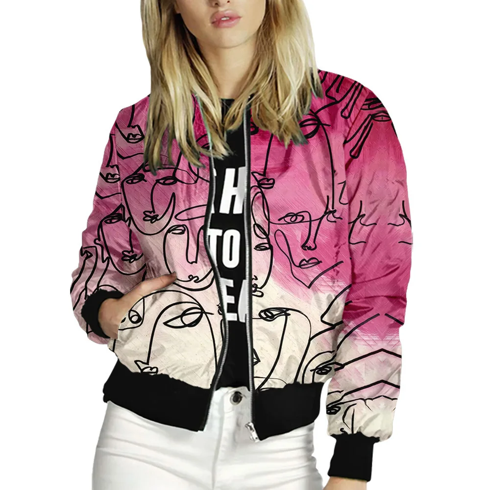 

2021 Spring Autumn Thin Solid Jackets Women Female Fashion Classic Slim Outerwears Casual Zipper Bomber Jacket Long Sleeve Coat