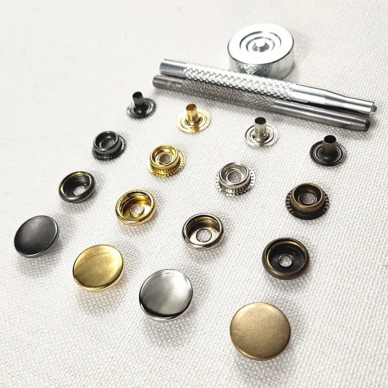 40 наборов кнопочных застежек темная пряжка инструмент для крепления ремня