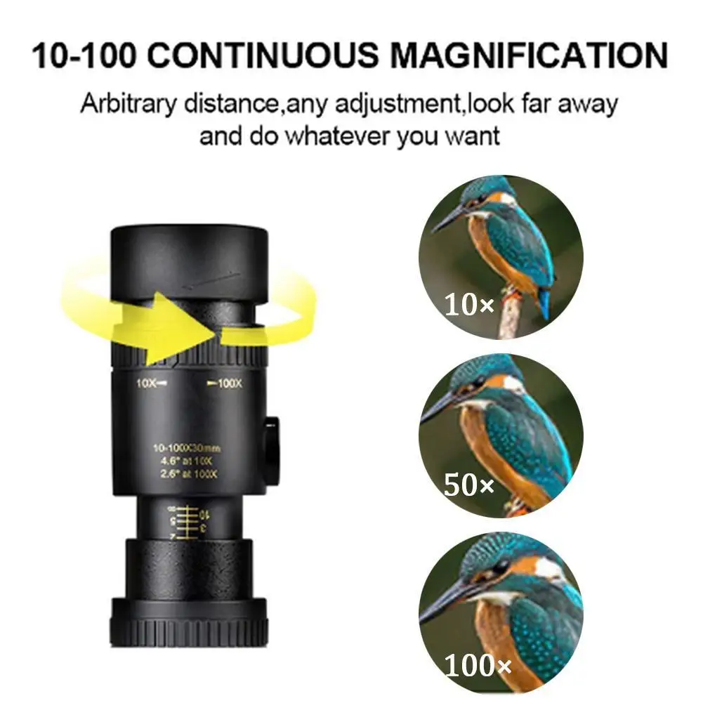 

4K 10-300X40mm Super Telephoto Zoom Monocular Telescope Sports Racing Portable Ship Theater Activities Outdoor Drop For Tra M2D3