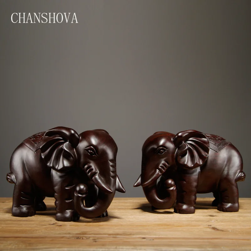 CHANSHOVA деревянный слон украшения из массива дерева красного мебель ремесла для