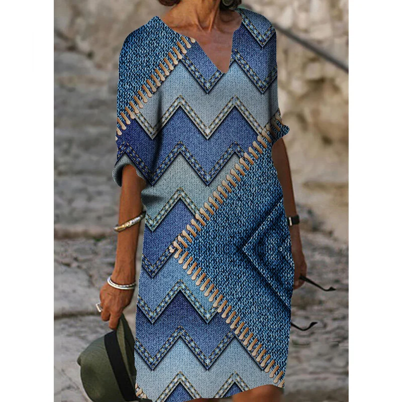 Женское винтажное платье с цветочным принтом Свободный Повседневный Сарафан