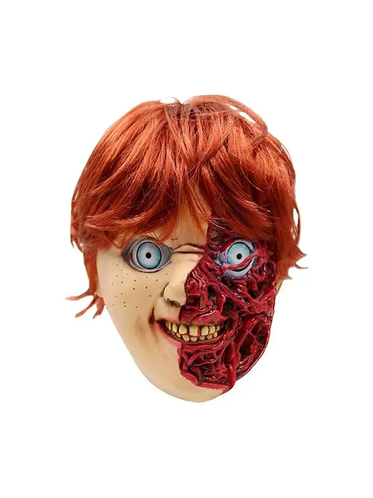 

Чехол на Хэллоуин с изображением средиземноморского лица, косплей, забавная Танцевальная вечеринка, ужасный головной убор, украшение на Хэ...