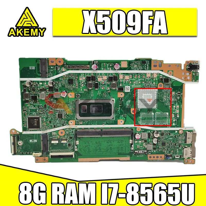

For asus VivoBook 15 X509FN X509FL X509FB X509FJ X509FA X509F A509F K509F F509F Laptop Mainboard Motherboard With 8G/I7-8565U