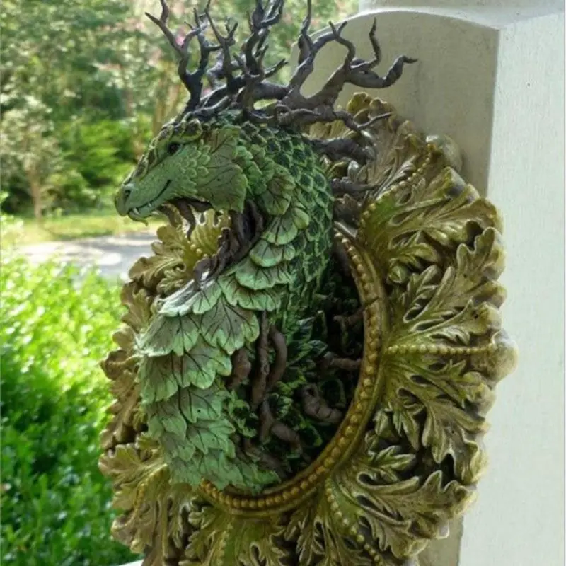 New product decoration simulation mirror dragon forest dragon garden decoration crafts mirror plant dragon