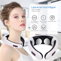 electric neck massager pulse back 6 modes power control far infrared heating pain relief tool health care relaxation machine