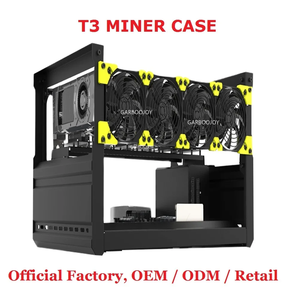 

Mining Rig Frame T2-6GPU Metal Shell Open Air Mining Case Computer Frame Rig Ethereum T3 Rig Case for Crypto Coin BTC
