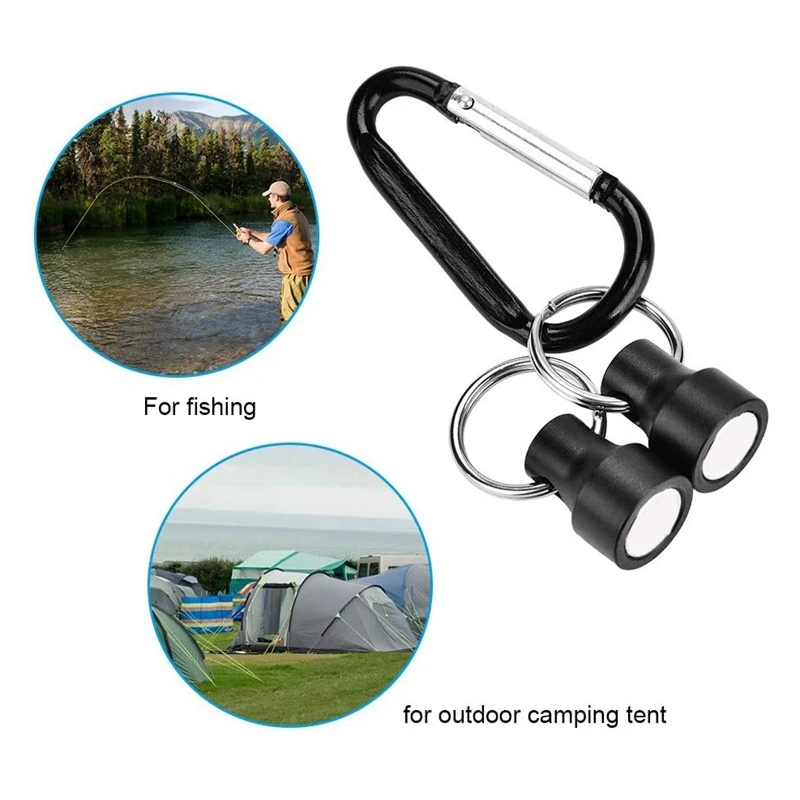 

DEUKIO netic Net Release Clip Hanging Holder Stainless Steel Carabiners Single Keychain Hook net Buckle for Fly Fishing