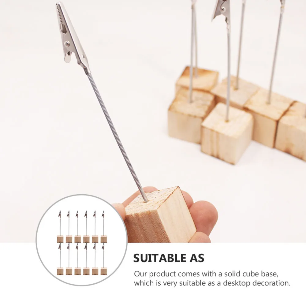 

12pcs Creative Business Cards Holder Photo Holder Clips Memo Note Stand