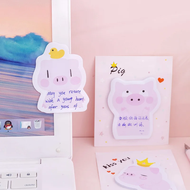 Стикеры для заметок Kawaii в виде поросенка бумага ежедневника милые розовые