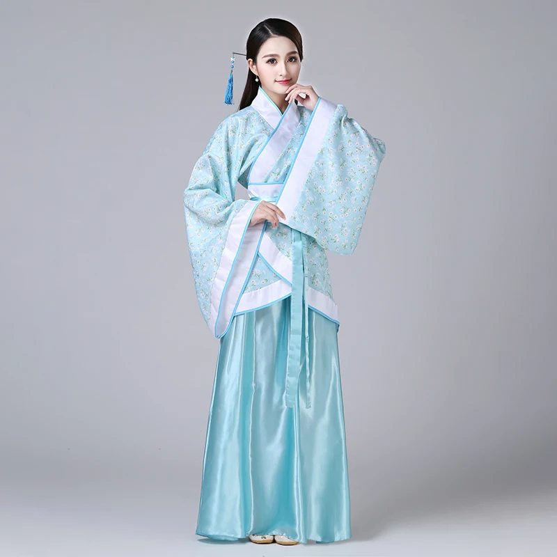 Style 2 165-180High Quality Hanfu Emboridery Traditional Chinese Style Dance Costumes Qing Dynasty Dramaturgic Dress for Women Peri Robe - Цвет: Style 2