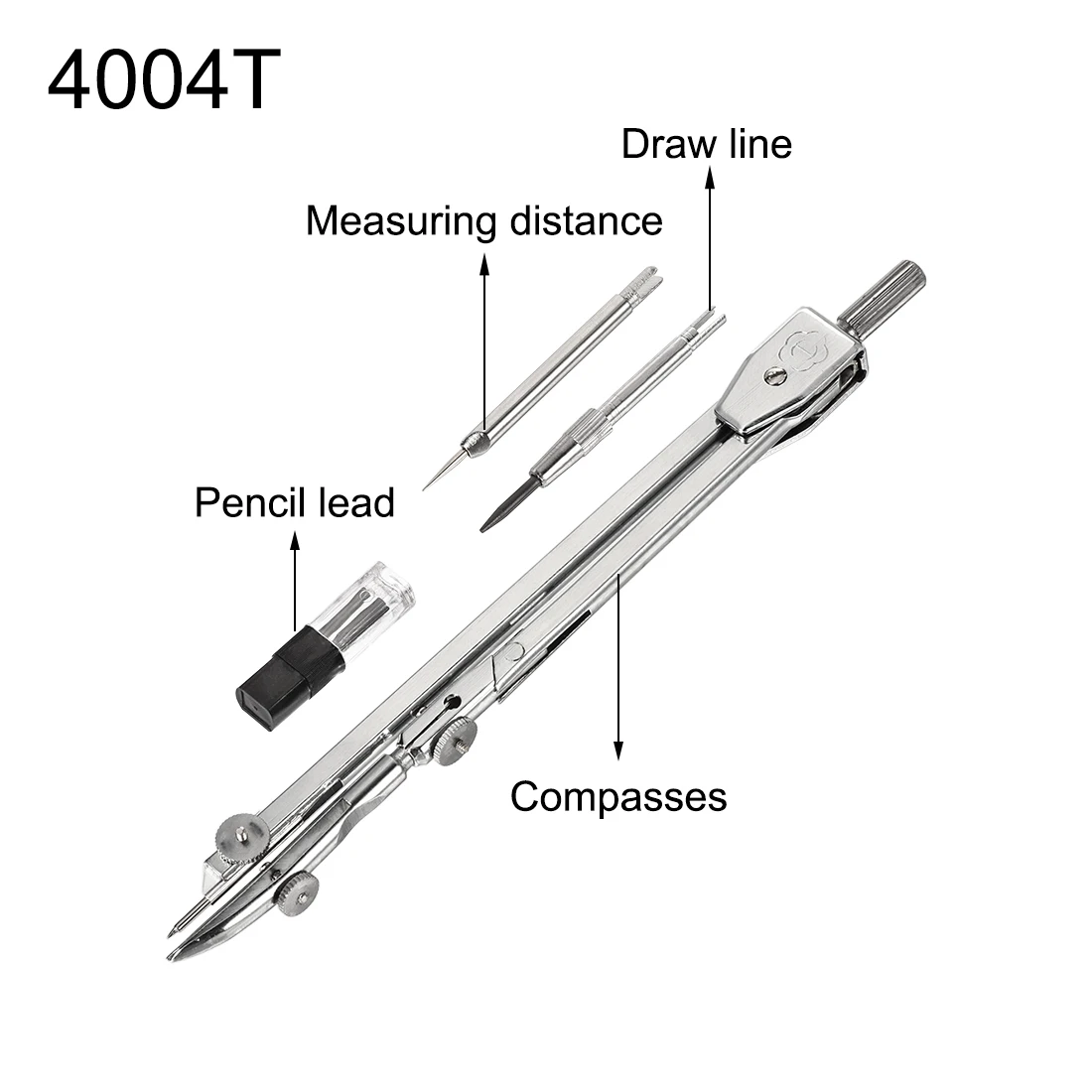 uxcell 1Pcs Metal Compasses Set with 3 Replacement Parts and Storage Case to Drafting Architectural Drawings Engineering | Инструменты